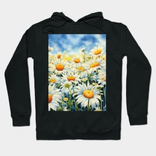 Daisies Watercolor Hoodie